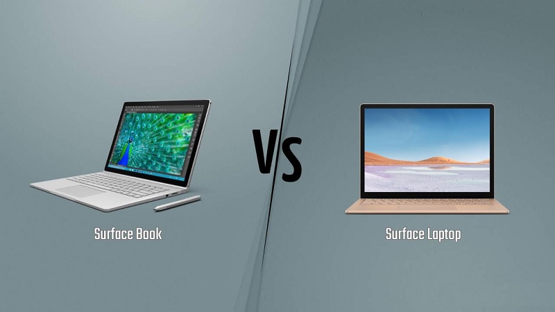 So s&aacute;nh Surface Laptop với Surface Book